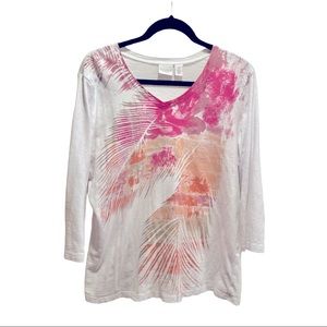 Chico’s Tee Feather Motif